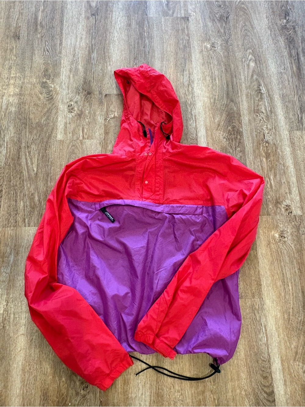 Patagonia Red and Purple Pullover Windbreaker Jacket